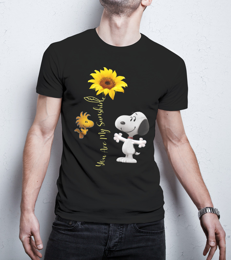 Snoopy And Woodstock You Are My Sunshine Sunflower T-Shirt