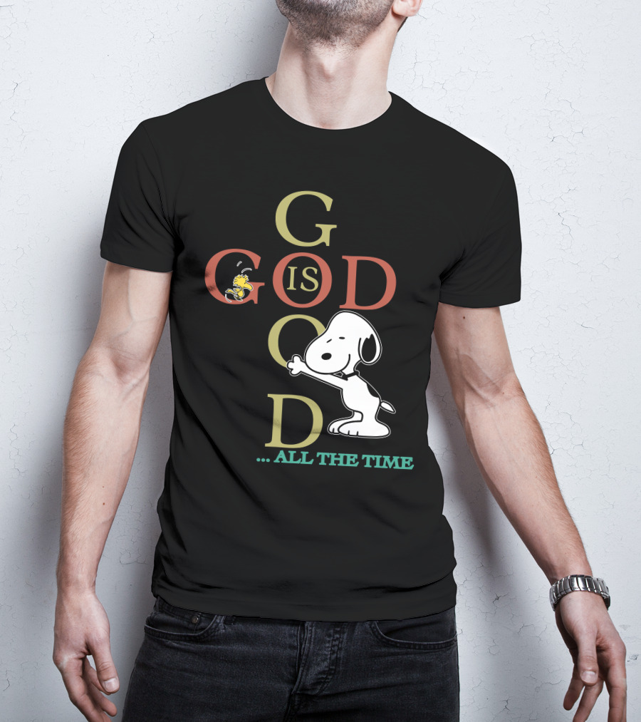Snoopy And Woodstock God Is Good All The Time Peanuts Collection T-Shirt