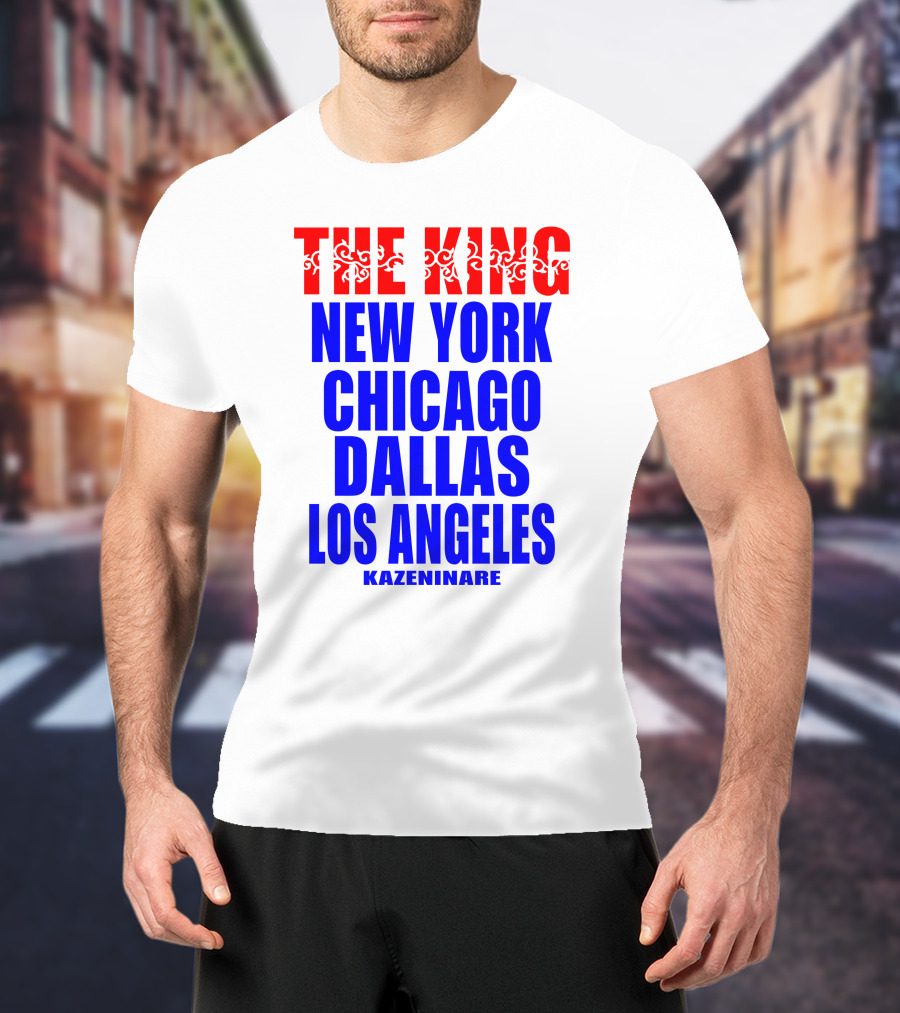 Minoru Suzuki The King New York Chicago Dallas Los Angeles Kazeninare NJPW1972 Shop T-Shirt