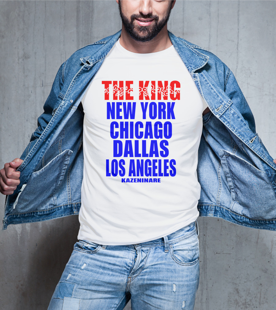 Minoru Suzuki The King New York Chicago Dallas Los Angeles Kazeninare NJPW1972 Shop T-Shirt