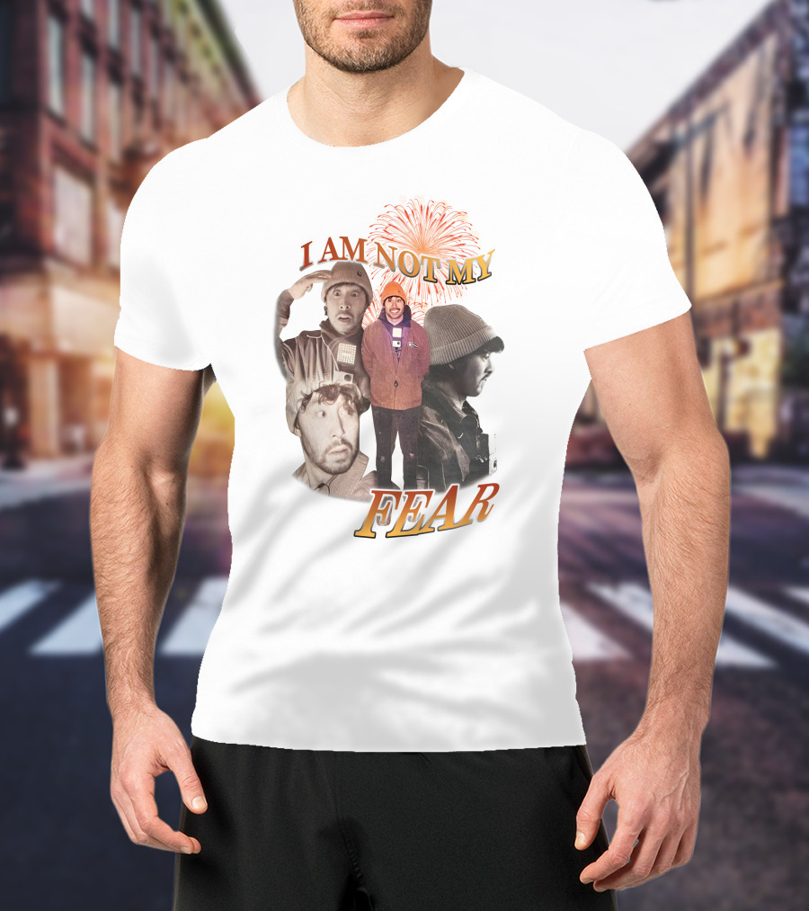 I Am Not My Fear Fireworks And Collage Portraits T-Shirt