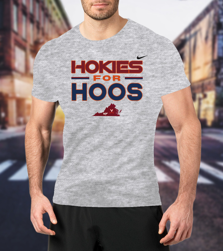 Hokies For Hoos Virginia Map VT T-Shirt