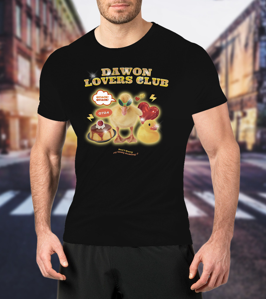 DAWON LOVERS CLUB Quack Quack 0724 Don't Worry My Lovely Duckling T-Shirt