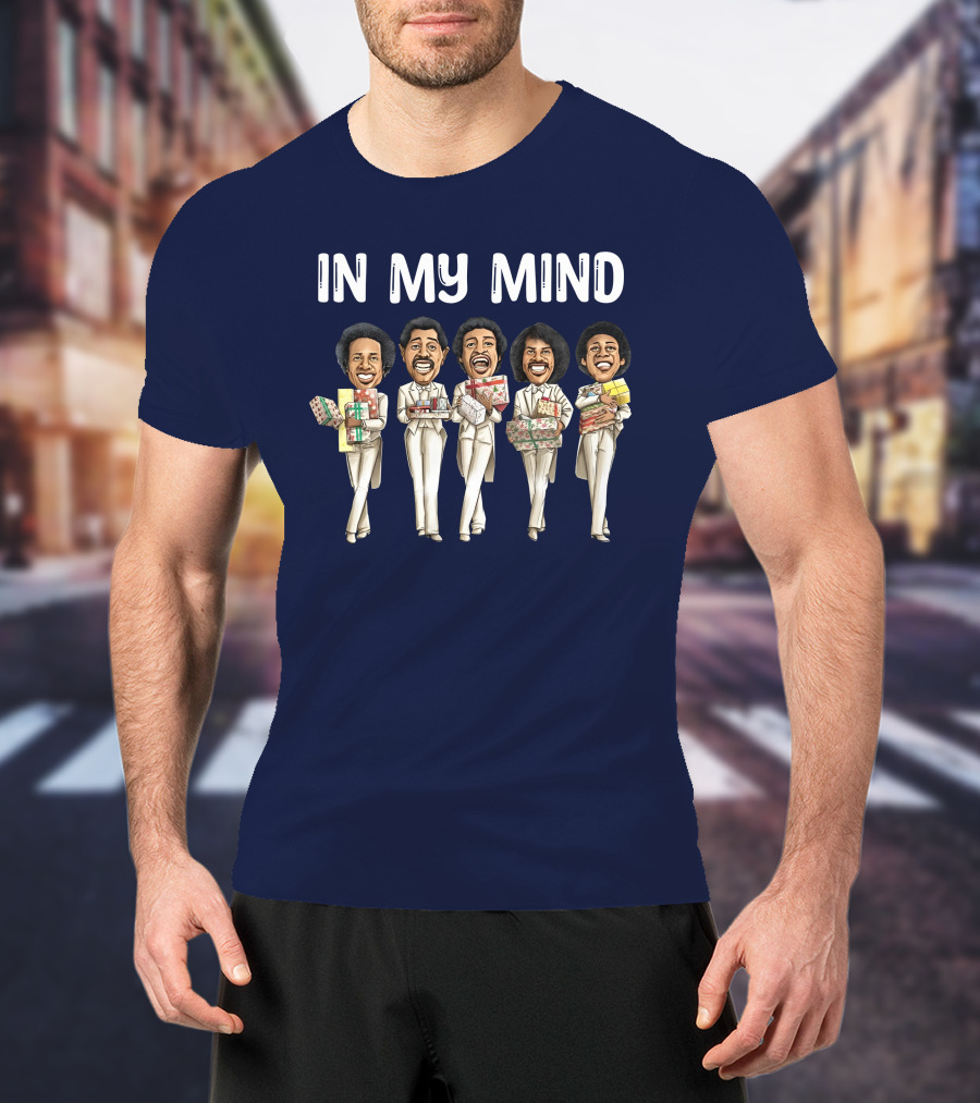 In My Mind Blackest Christmas Theme Holiday Gift Holding Group T-Shirt