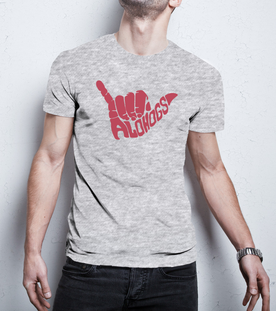 Shaka Hand Gesture With Alohogs Text T-Shirt