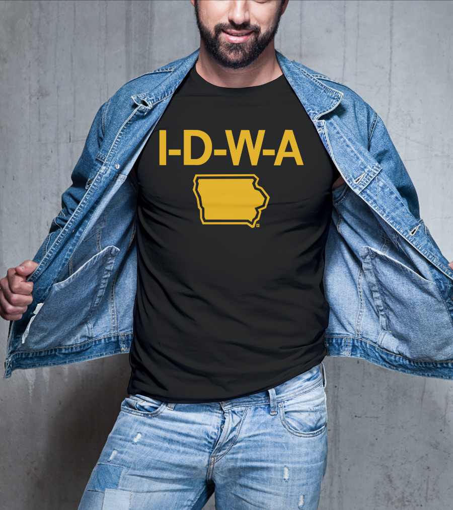 IDWA Yellow Iowa Outline T-Shirt