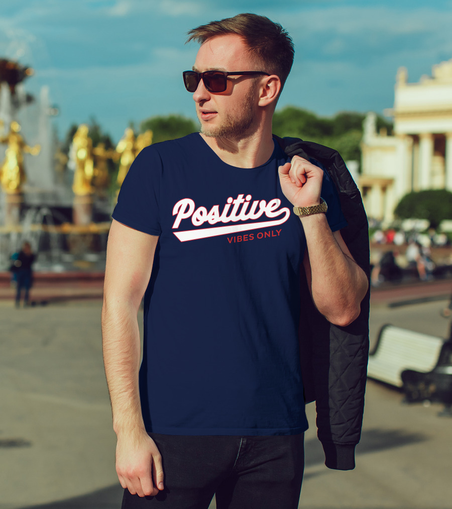 Positive Vibes Only Football T-Shirt