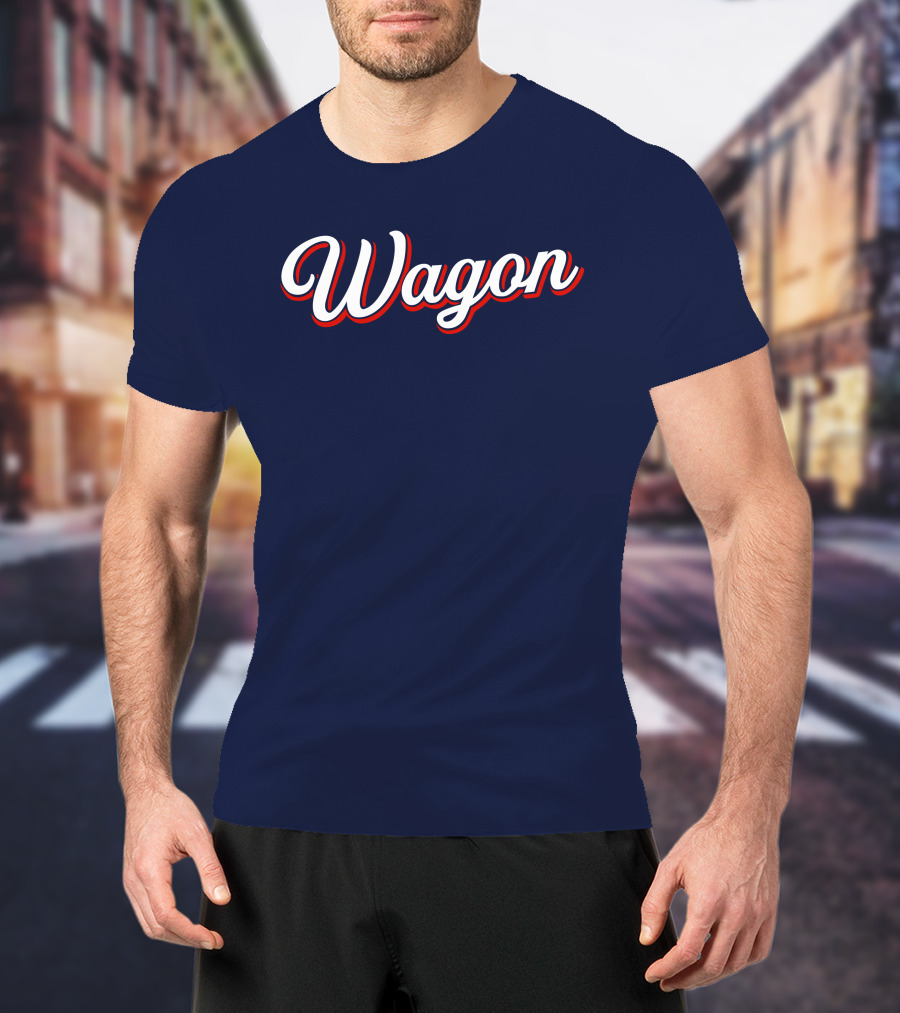 Wagon NJ Style Vintage Script T-Shirt