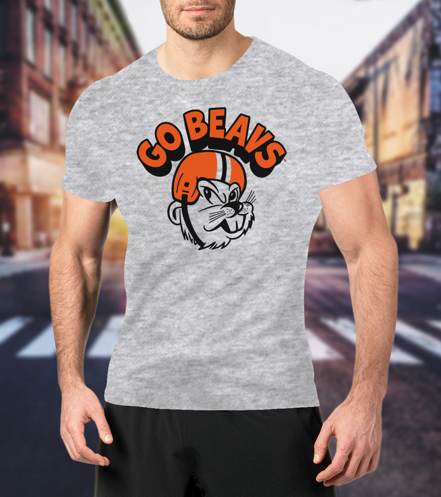Vintage OSU Go Beavs Football Beaver Mascot T-Shirt