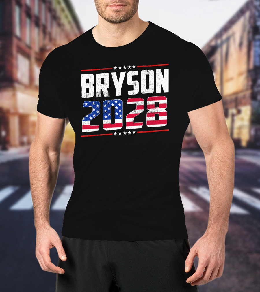 BRYSON 2028 American Flag Stars Stripes T-Shirt