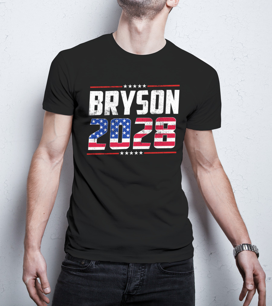 BRYSON 2028 American Flag Stars Stripes T-Shirt