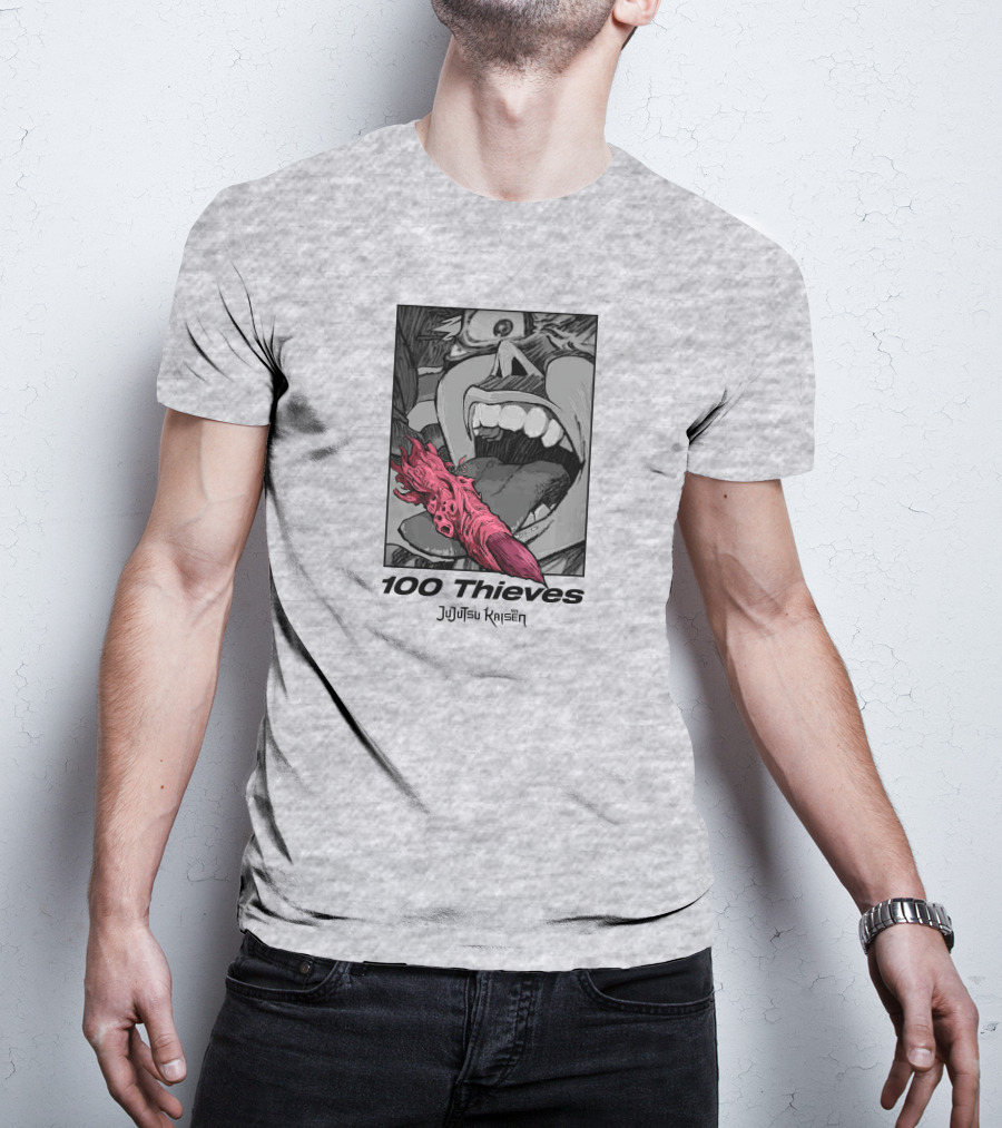 100 Thieves Jujutsu Kaisen Collaboration Manga T-Shirt