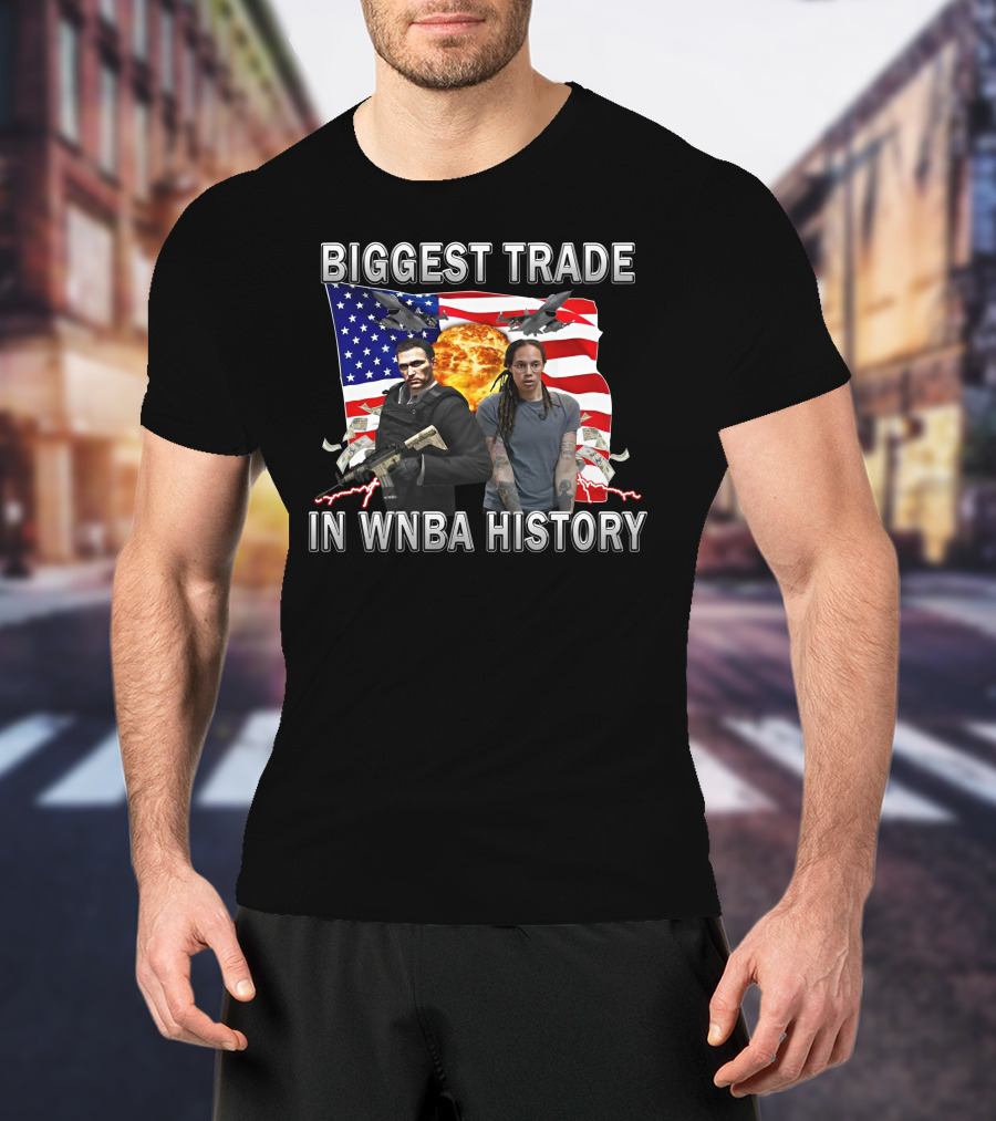 Biggest Trade In WNBA History American Flag Explosion Airplanes Helicopters Cash Players T-Shirt