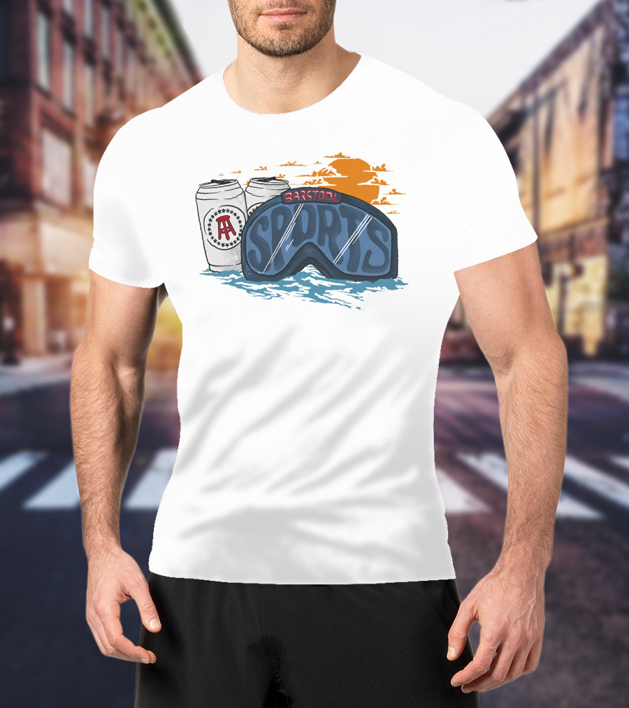 Winter Goggles With Cans And Sunset T-Shirt
