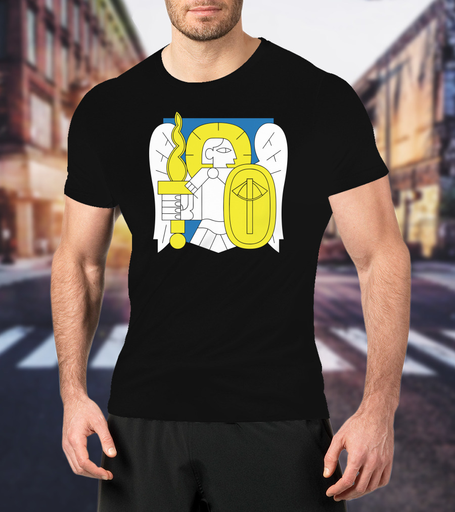 Kyiv Archangel With Torch And Shield Iconic T-Shirt