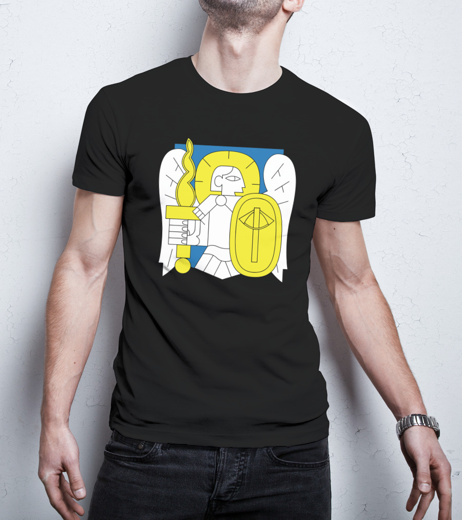 Kyiv Archangel With Torch And Shield Iconic T-Shirt