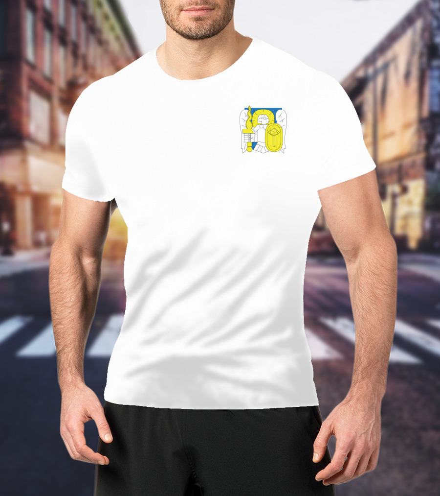 Kyiv Archangel St. Michael Emblem Blue Yellow T-Shirt