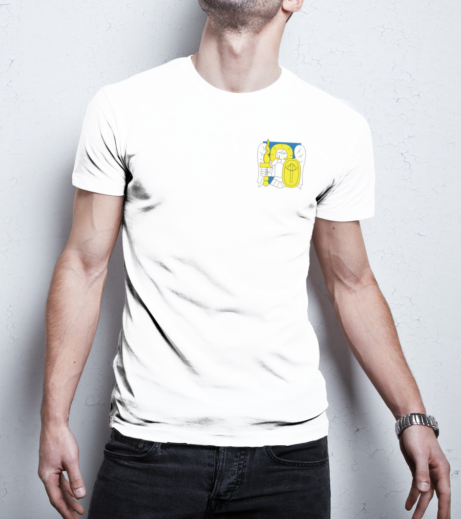 Kyiv Archangel St. Michael Emblem Blue Yellow T-Shirt