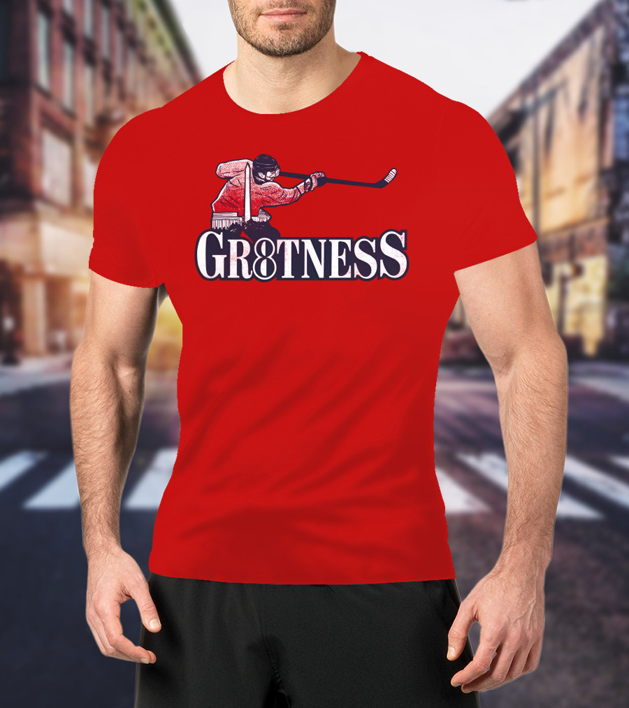 Gr8tness Ice Hockey Player Skating Action T-Shirt