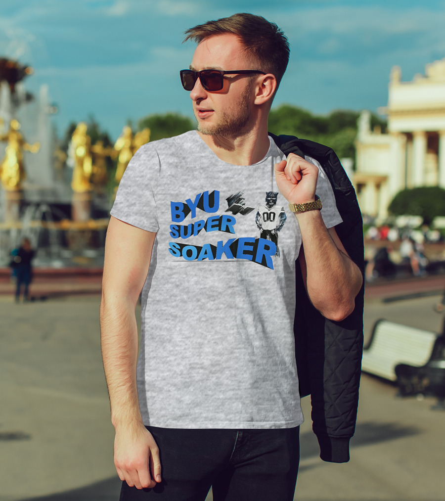 BYU Super Soaker Wildcat Jersey 00 Blue Motion T-Shirt