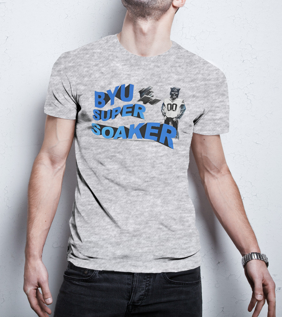 BYU Super Soaker Wildcat Jersey 00 Blue Motion T-Shirt