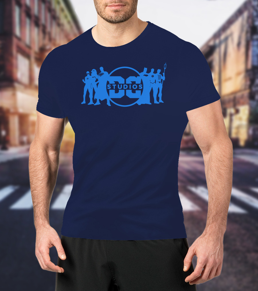 DC Studios Superheroes Silhouettes Logo Iconic Characters T-Shirt