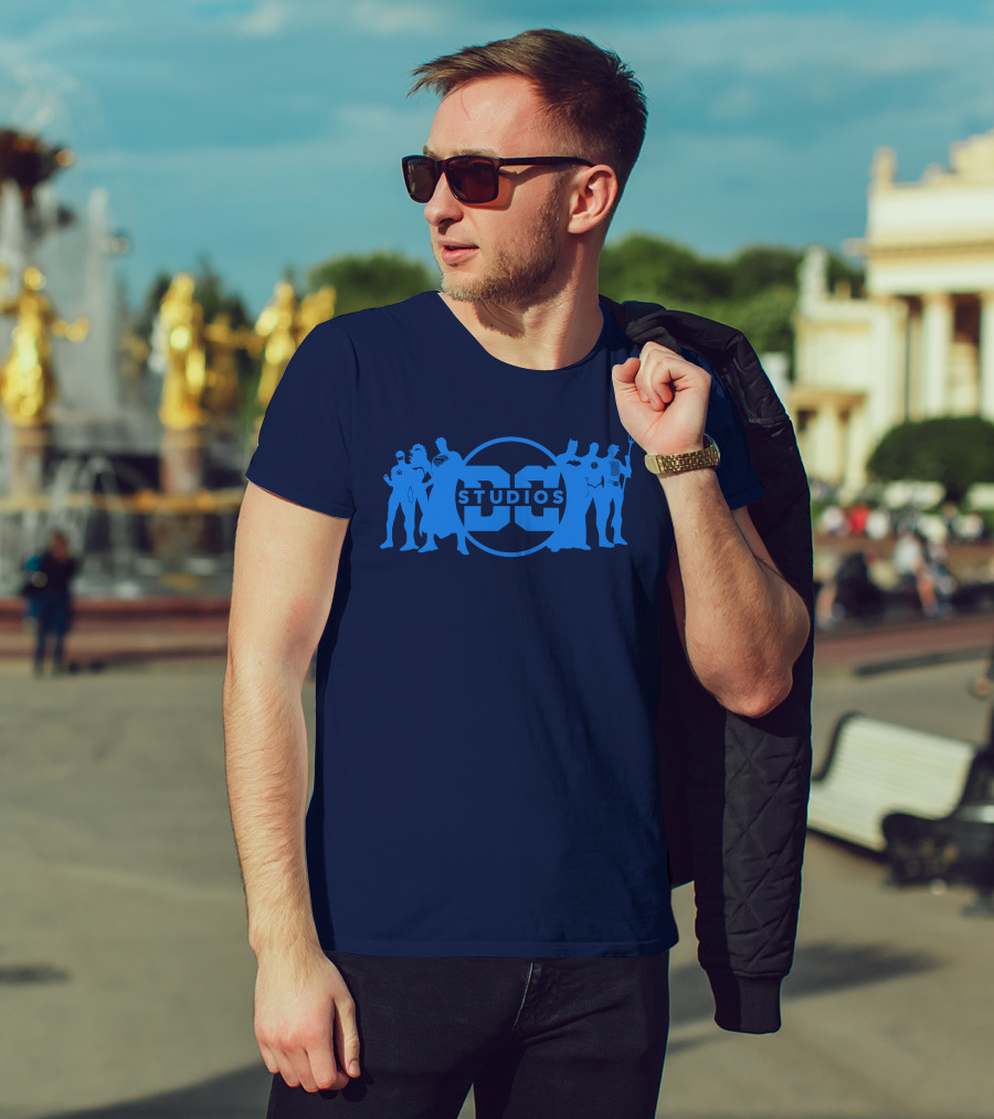 DC Studios Superheroes Silhouettes Logo Iconic Characters T-Shirt