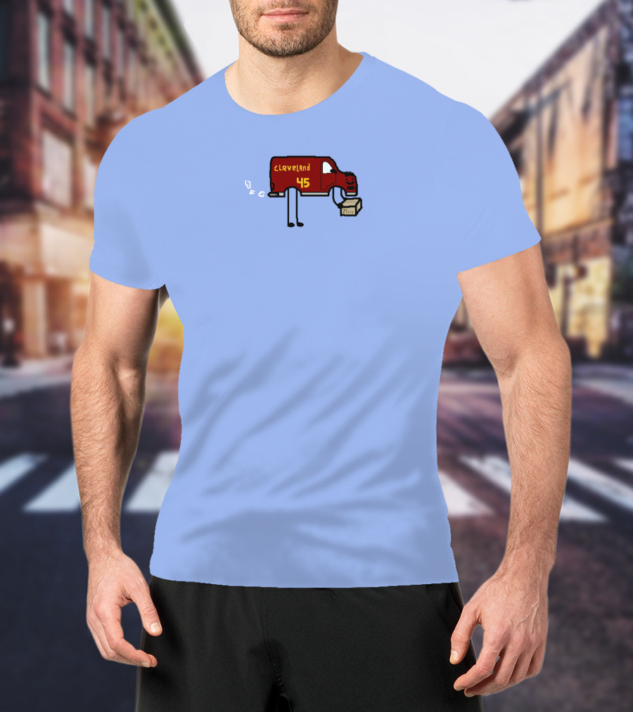 Cleveland 45 Delivery Van Basketball Legend Donovan Mitchell 71 Points T-Shirt