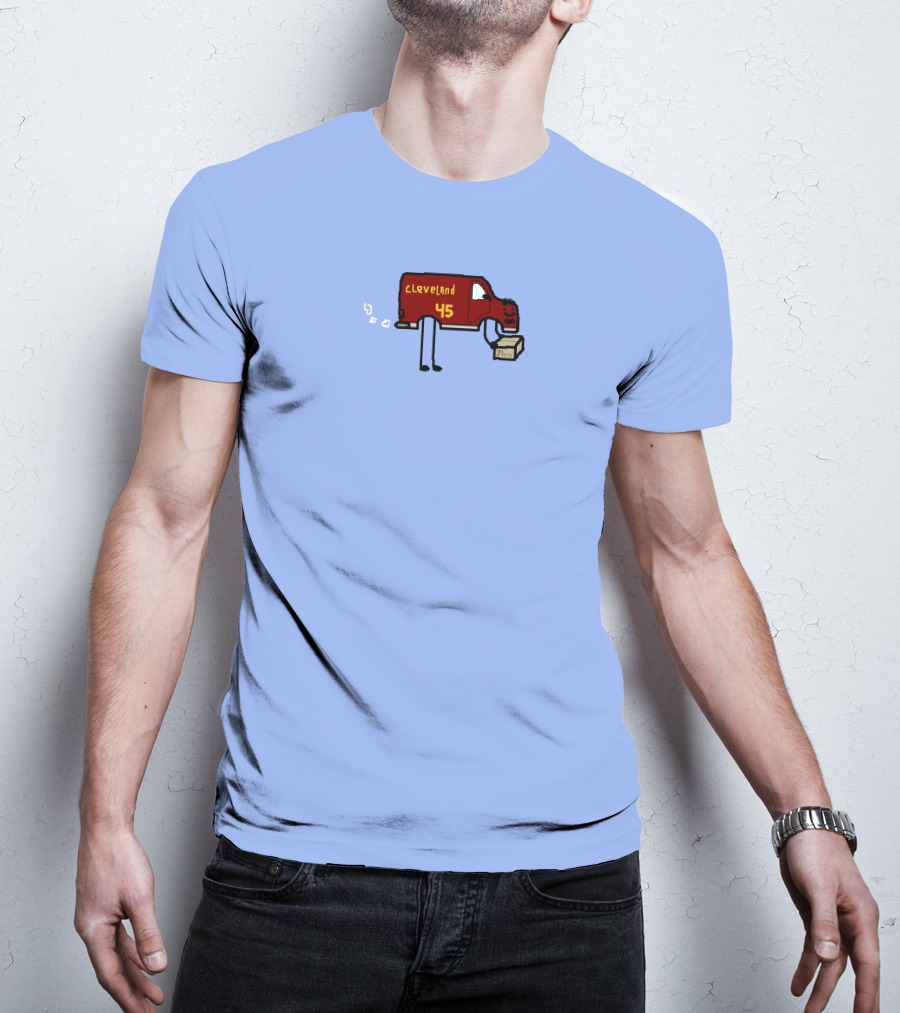 Cleveland 45 Delivery Van Basketball Legend Donovan Mitchell 71 Points T-Shirt
