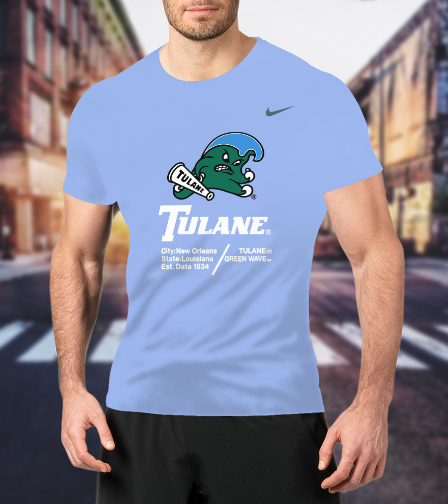Tulane Green Wave New Orleans Louisiana Est 1834 T-Shirt