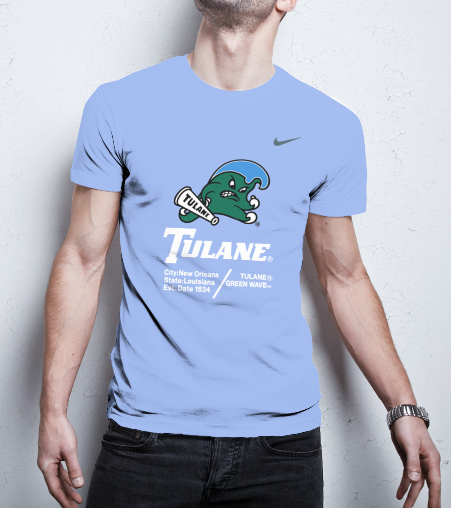 Tulane Green Wave New Orleans Louisiana Est 1834 T-Shirt