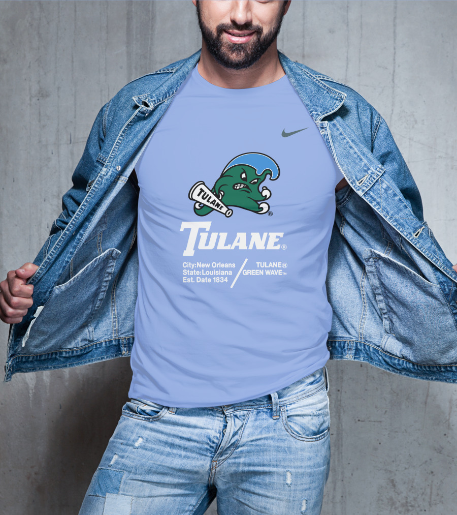 Tulane Green Wave New Orleans Louisiana Est 1834 T-Shirt