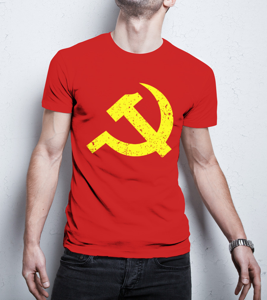 Aaron Spacethug Hammer And Sickle Communist Party Flag T-Shirt
