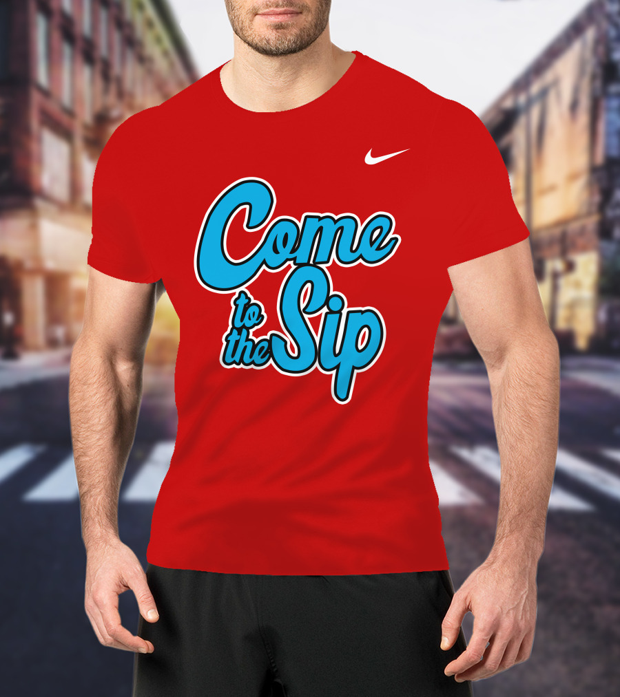 Kelvin Bolden Come To The Sip Red And Blue Script T-Shirt