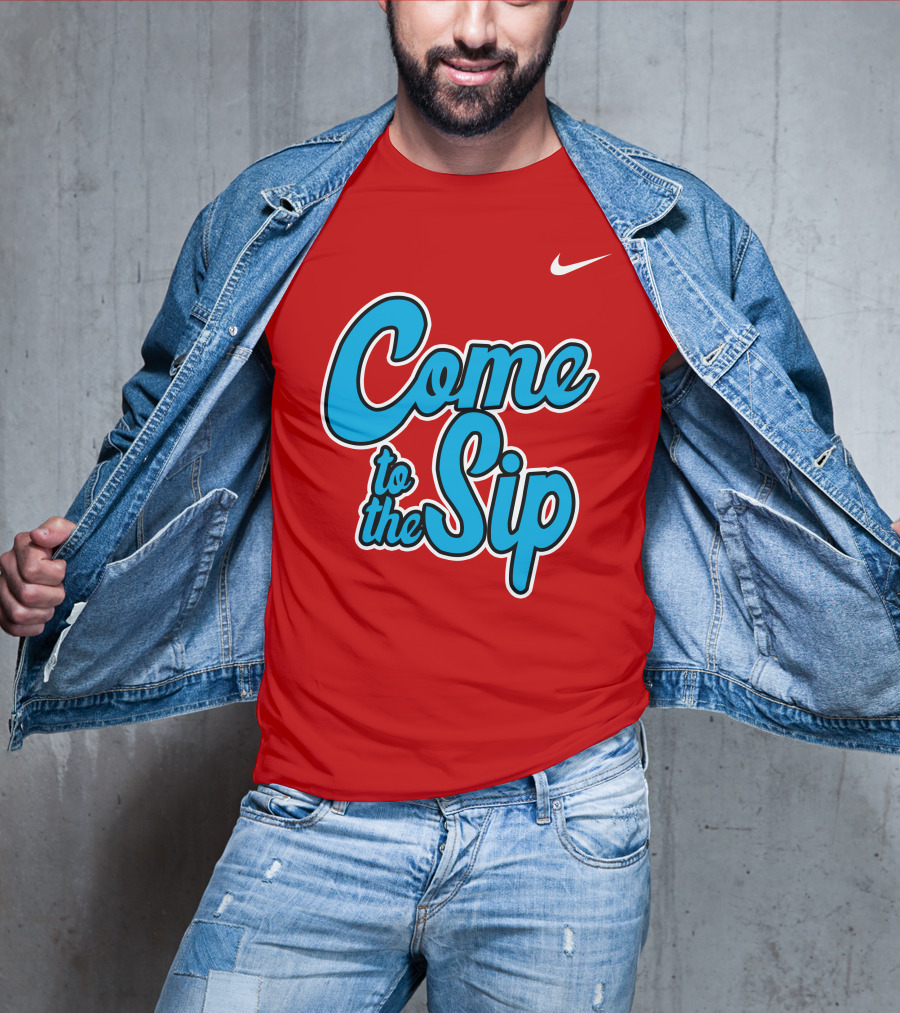 Kelvin Bolden Come To The Sip Red And Blue Script T-Shirt