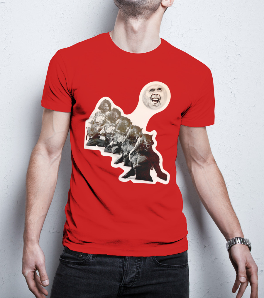 Hilarious Meme Jeffrey Wolf Transformation Full Moon Face Reaction T-Shirt