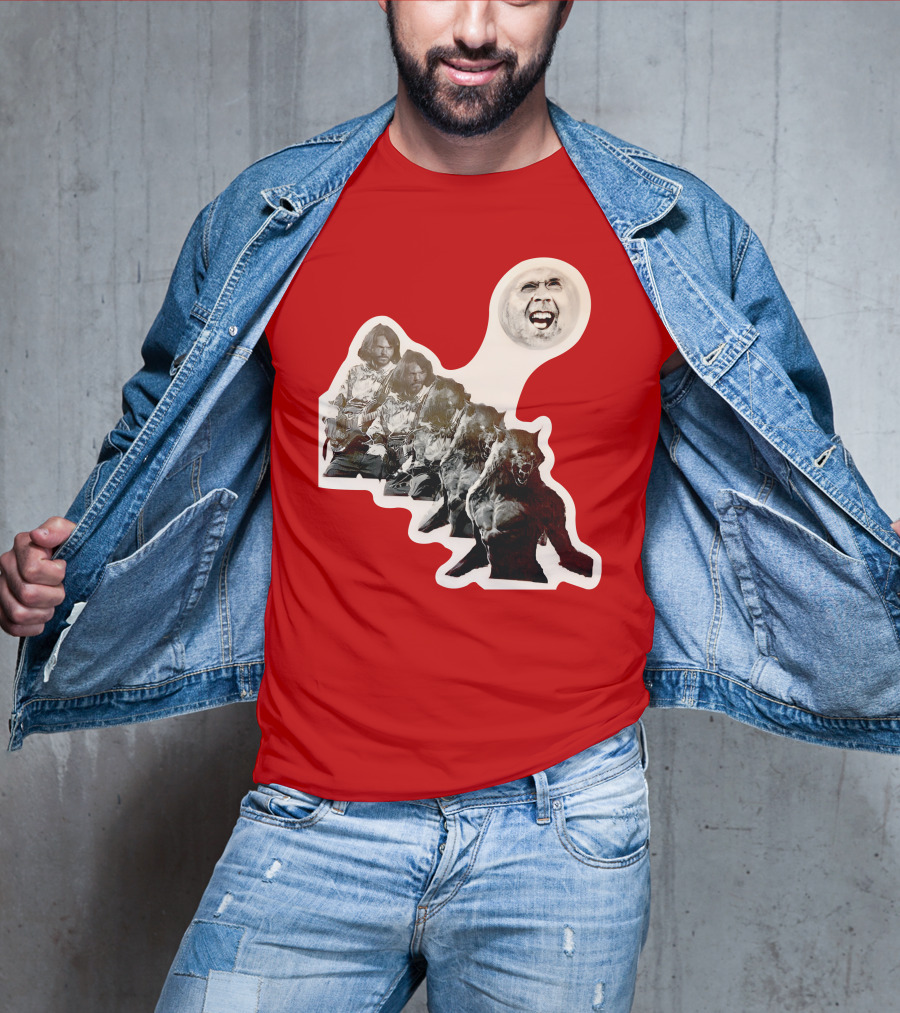 Hilarious Meme Jeffrey Wolf Transformation Full Moon Face Reaction T-Shirt