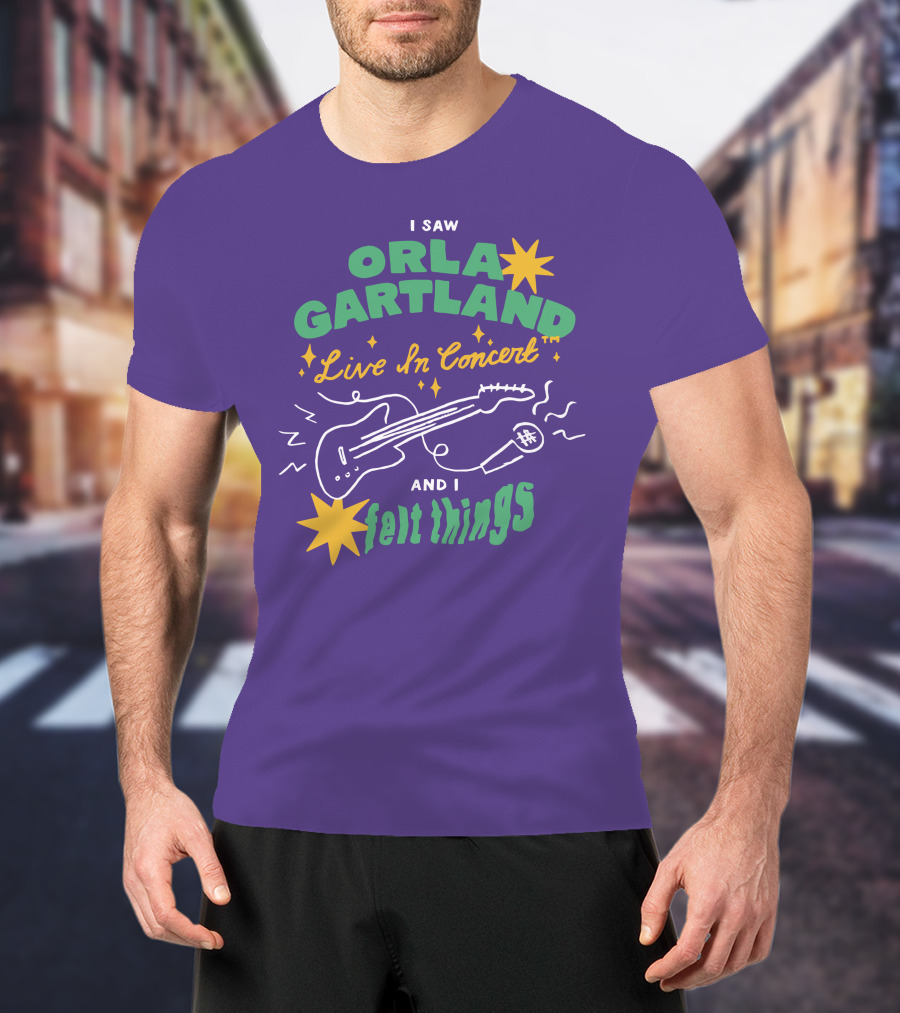 I Saw Orla Gartland Live In Concert And I Felt Things Guitar Microphone Stars T-Shirt