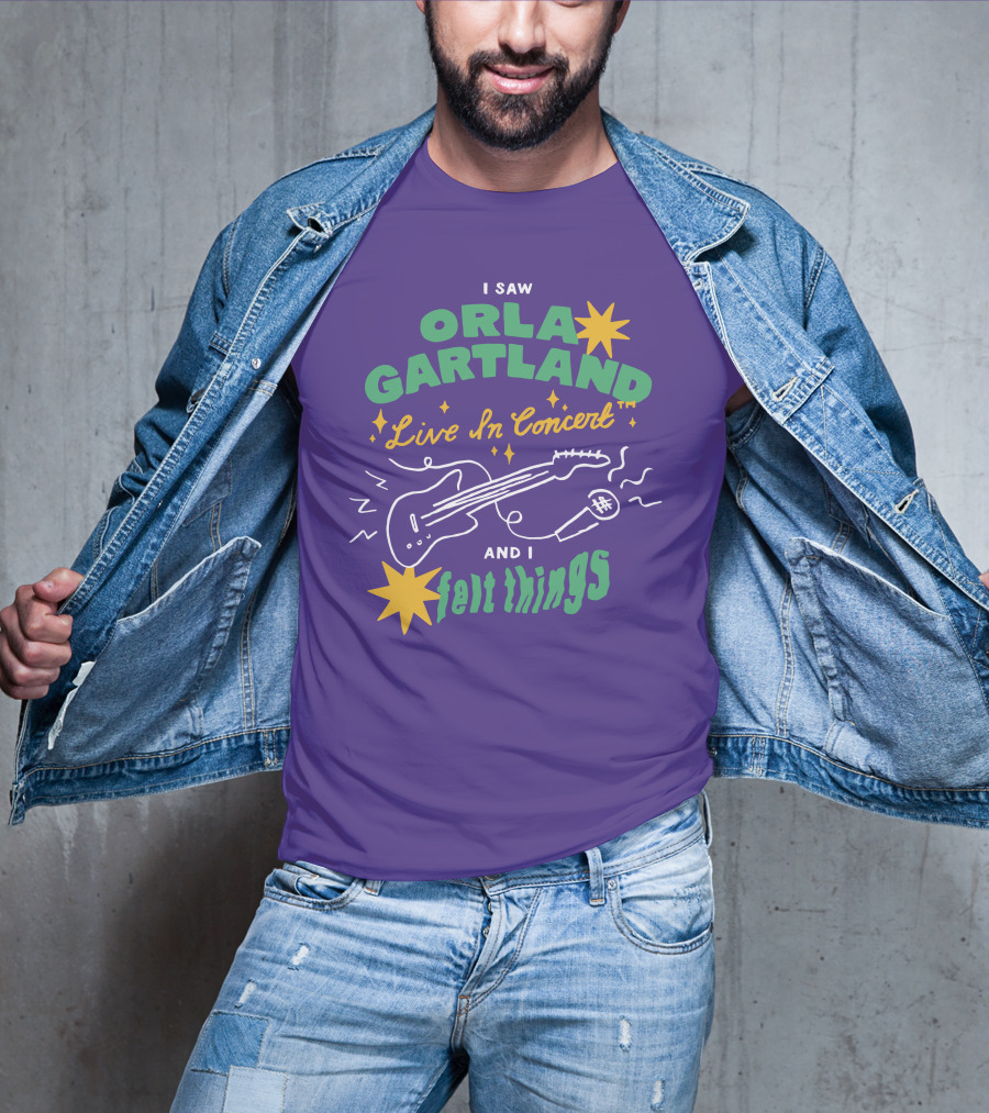 I Saw Orla Gartland Live In Concert And I Felt Things Guitar Microphone Stars T-Shirt