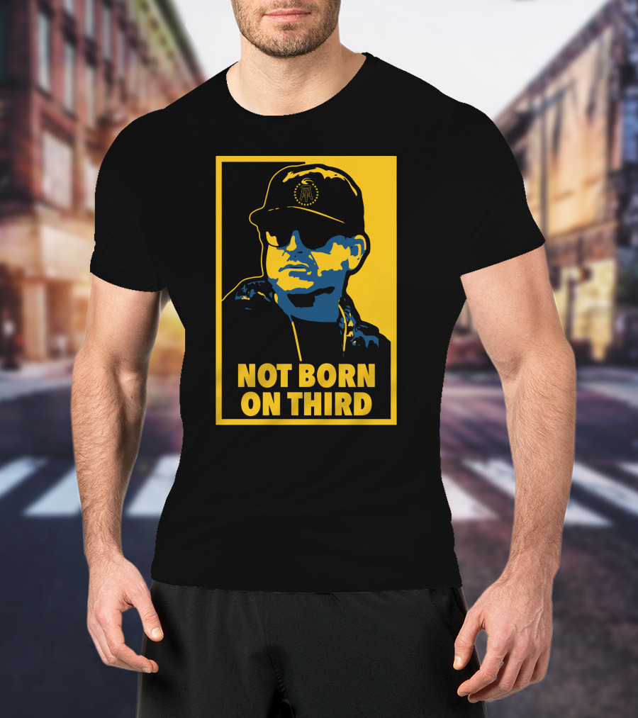 Not Born On Third Baseball Cap Sunglasses T-Shirt