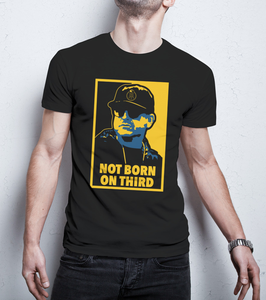 Not Born On Third Baseball Cap Sunglasses T-Shirt