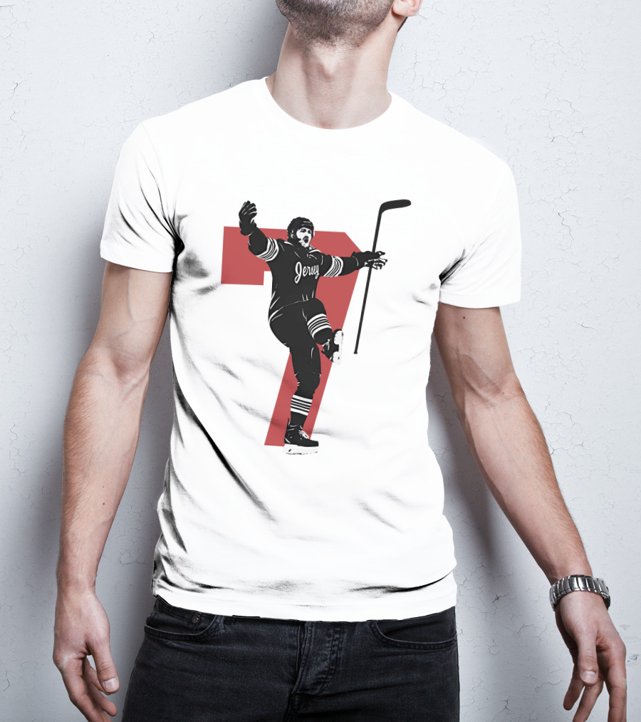 Jersey Number Seven Devils Youth Foundation Dougie Official Hockey Merchandise T-Shirt