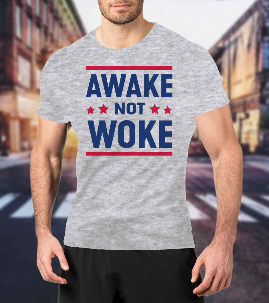 Awake Not Woke Clownworld Merch Stars T-Shirt