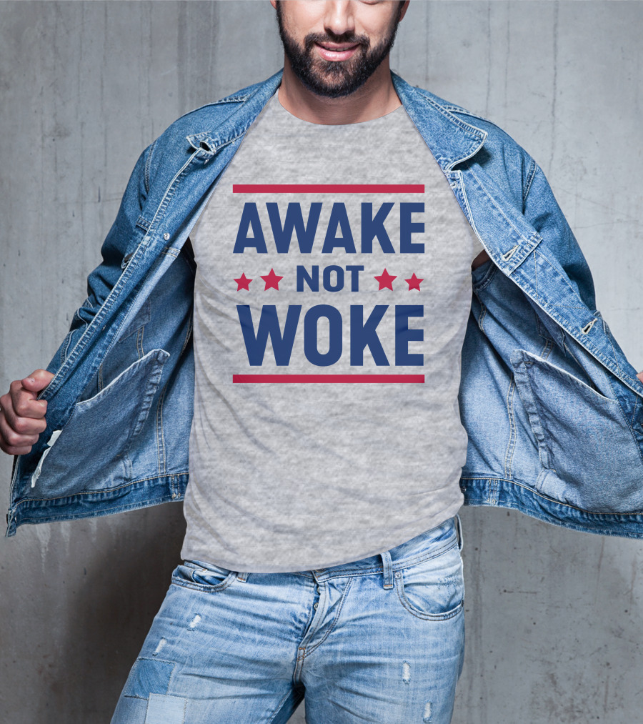 Awake Not Woke Clownworld Merch Stars T-Shirt