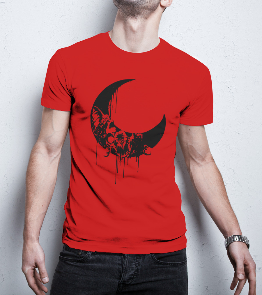 Mxmorggo Blood Moon Bat Dripping T-Shirt