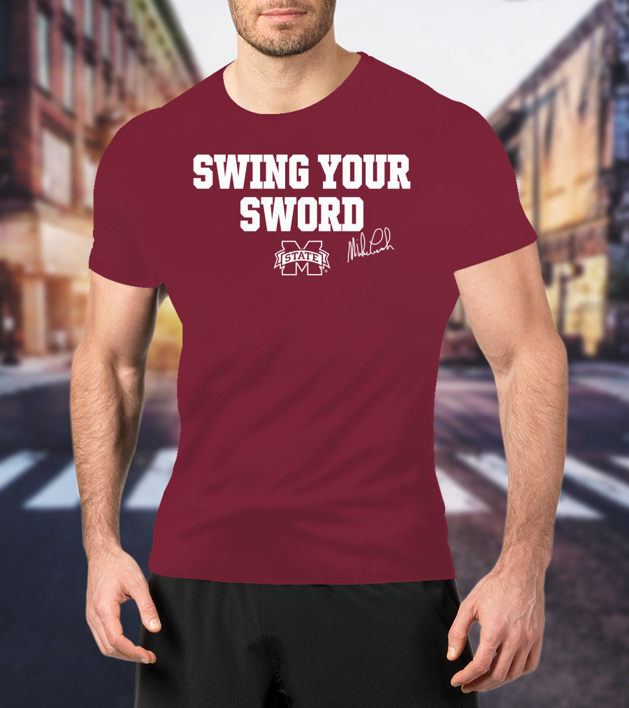 Swing Your Sword Mike Leach M State T-Shirt