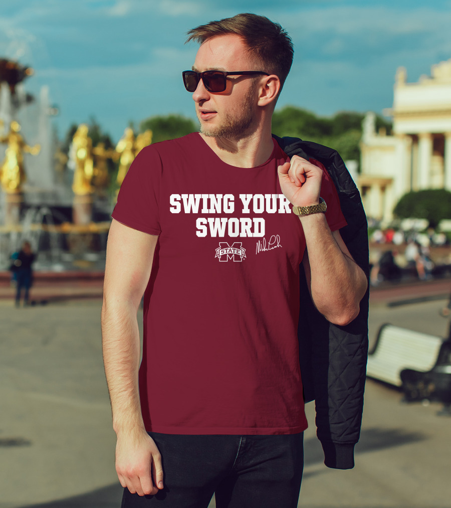 Swing Your Sword Mike Leach M State T-Shirt