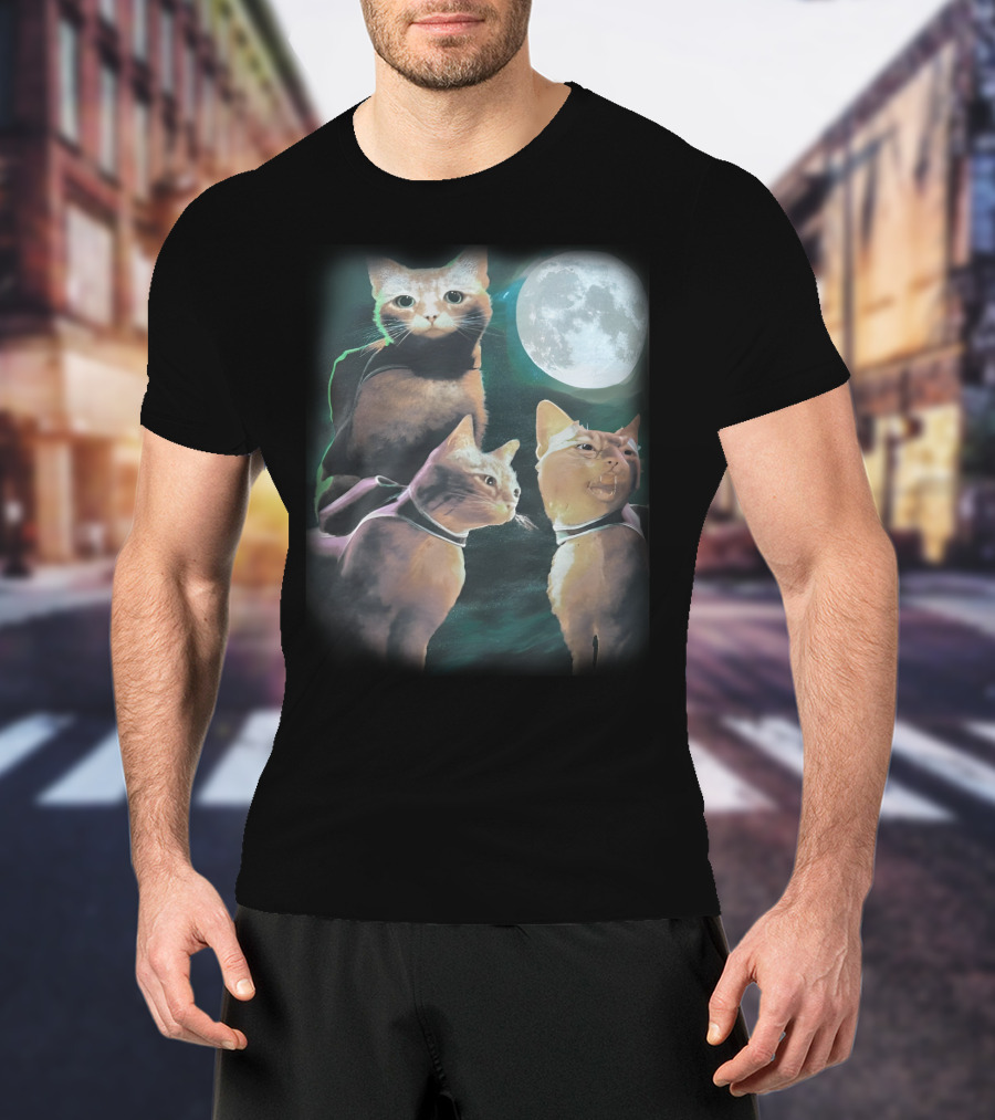 Annapurna Interactive Three Cats Under The Moon T-Shirt