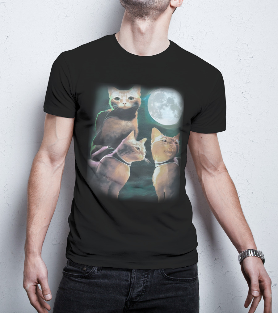 Annapurna Interactive Three Cats Under The Moon T-Shirt