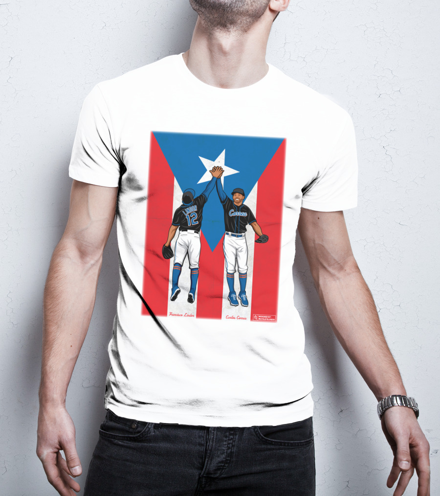 Francisco Lindor Carlos Correa Puerto Rican Baseball Unity T-Shirt